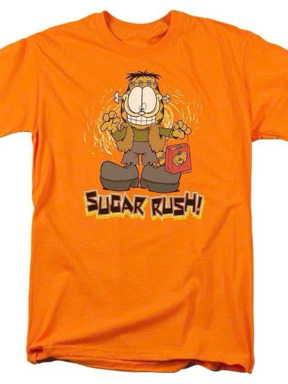 Orange Garfield 'Sugar Rush' Graphic Tee